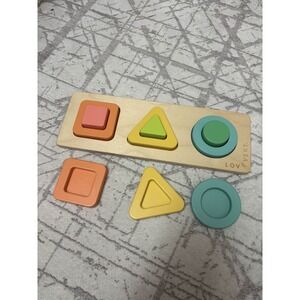 Lovevery Geo Shapes Puzzle Montessori Wooden The Realist Play Kit 19-21 months